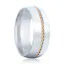 Silver Titanium Ring, 14k Gold