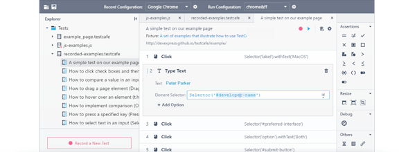 Testcafe Studio gallery image