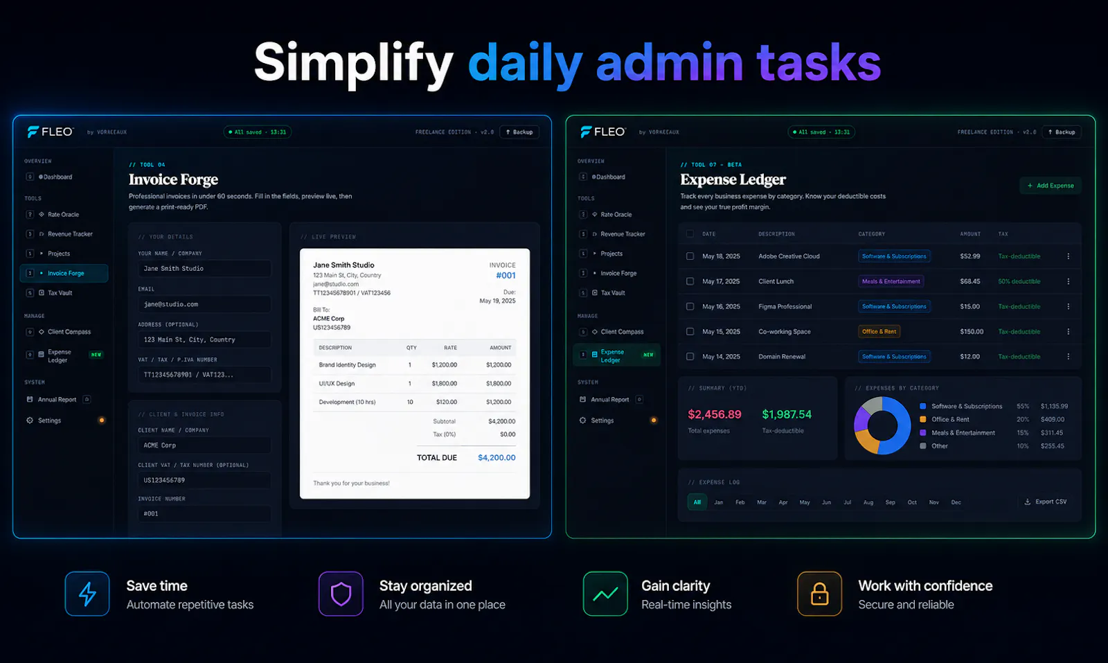FLEO™ — Your freelance finance system screenshot 3