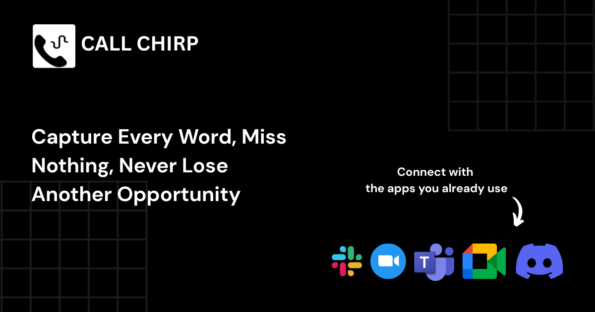 Média Appeler Chirp - Connectez votre voix / réunions à vos données commerciales internes 1