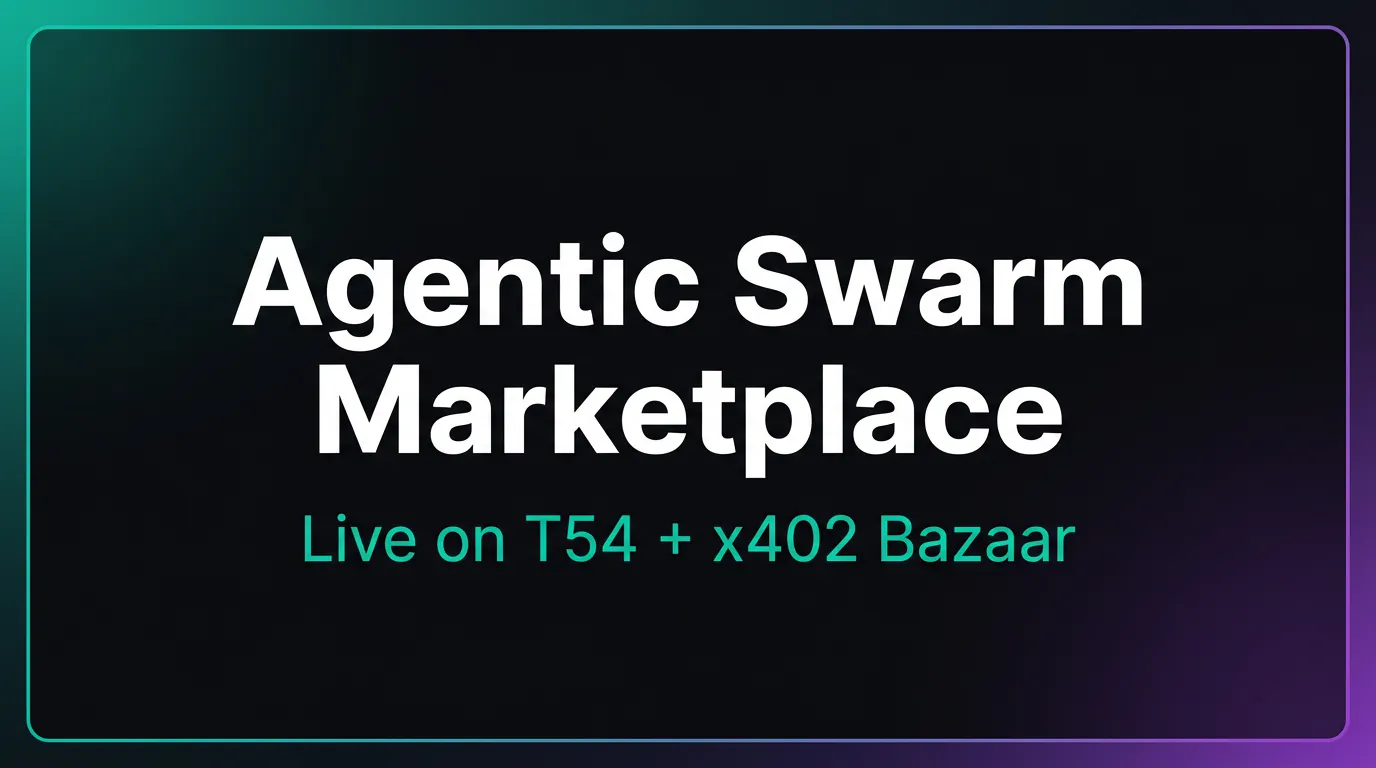Agentic Swarm Marketplace 제품 배너