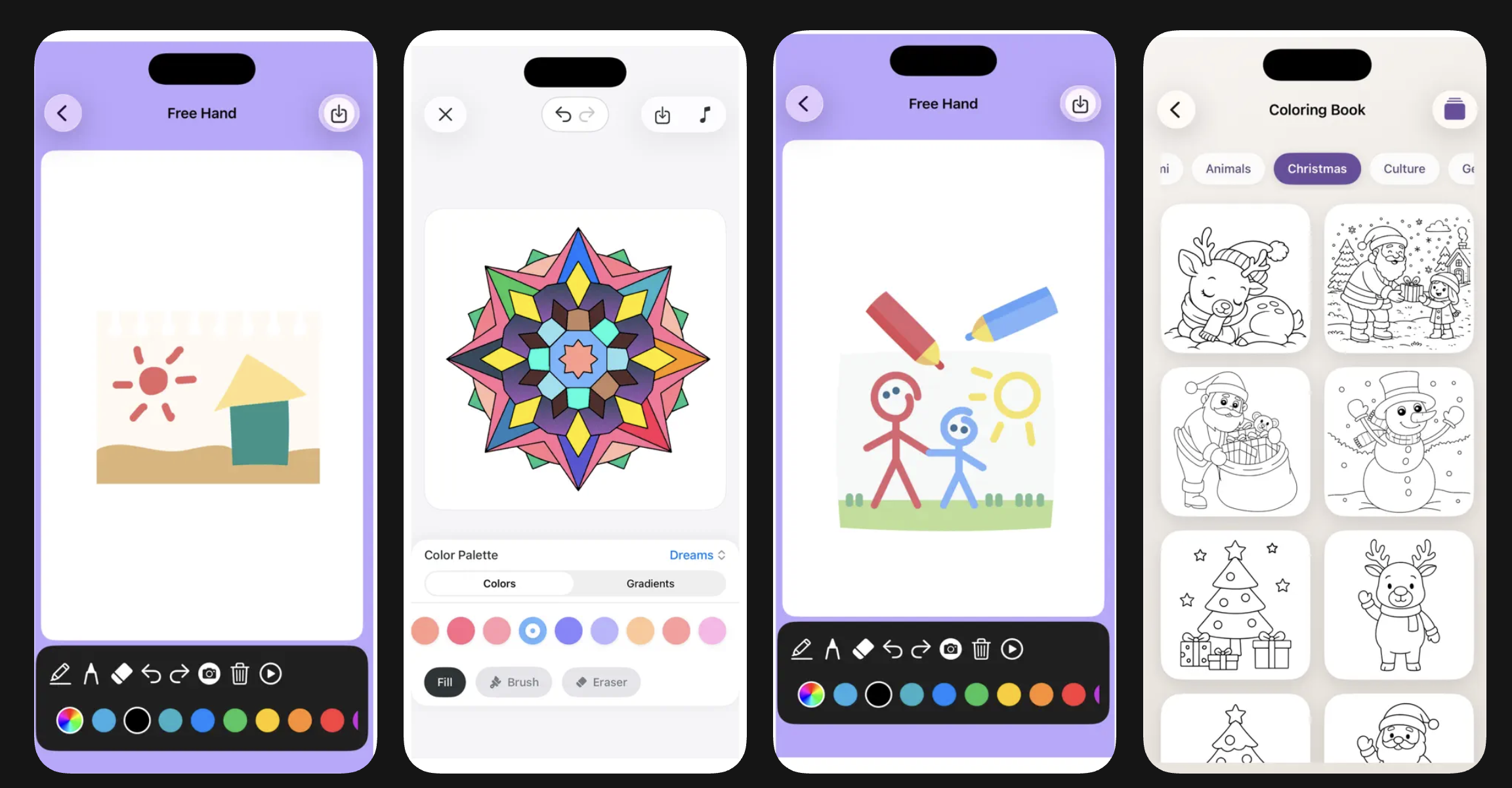 Doodle Joy: Colouring Book App - Main product screenshot demonstrating key features and user interface