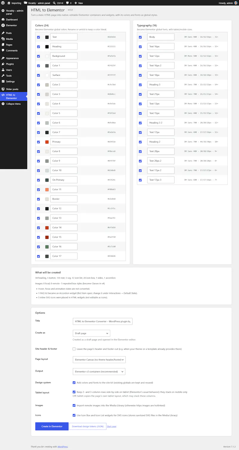 HTML to Elementor Converter screenshot 6