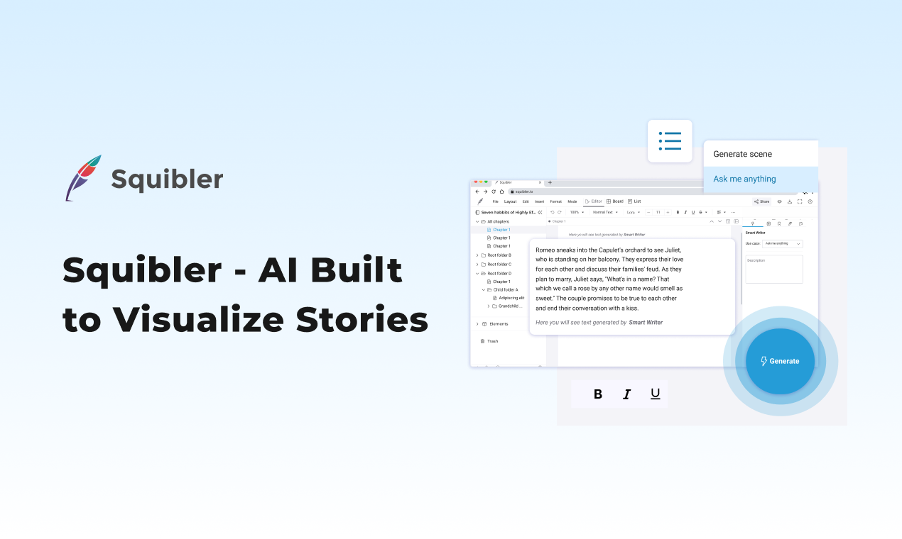 startuptile Squibler-AI Built to Visualize Stories