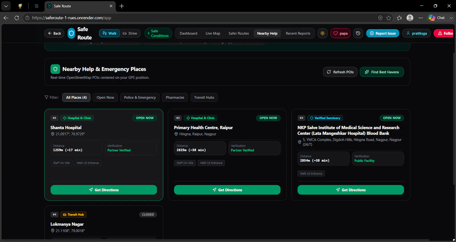 Safe Route screenshot 4