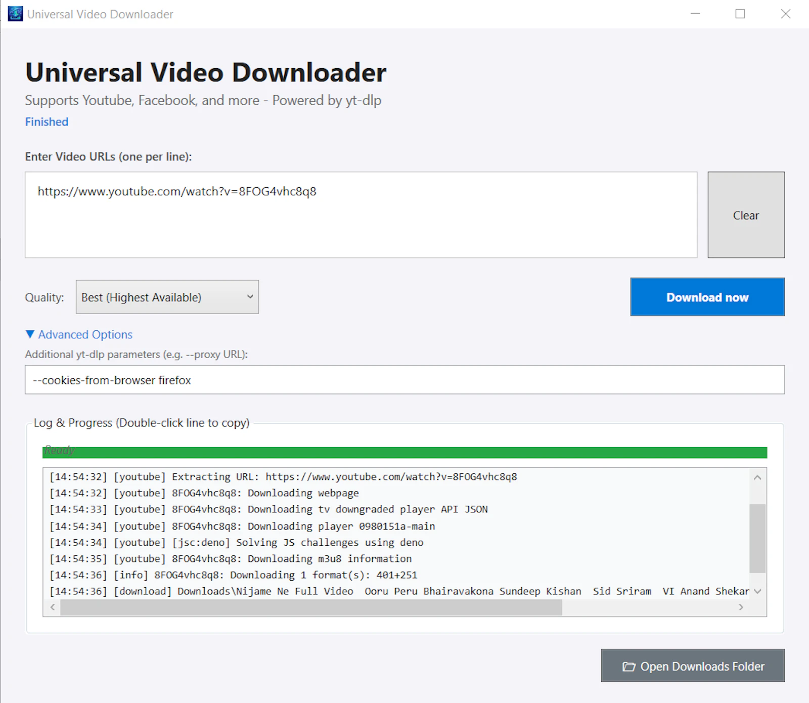 Universal Video Downloader screenshot 2