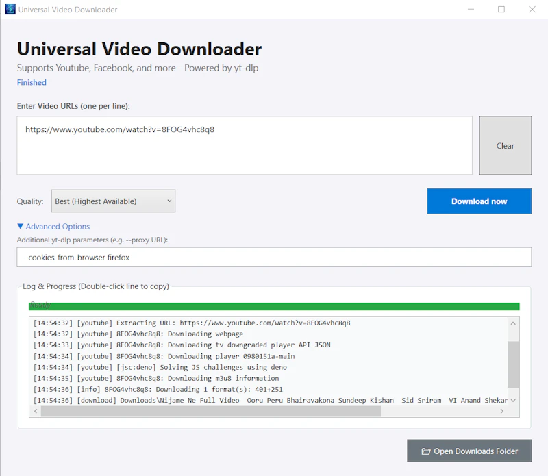Universal Video Downloader screenshot 2