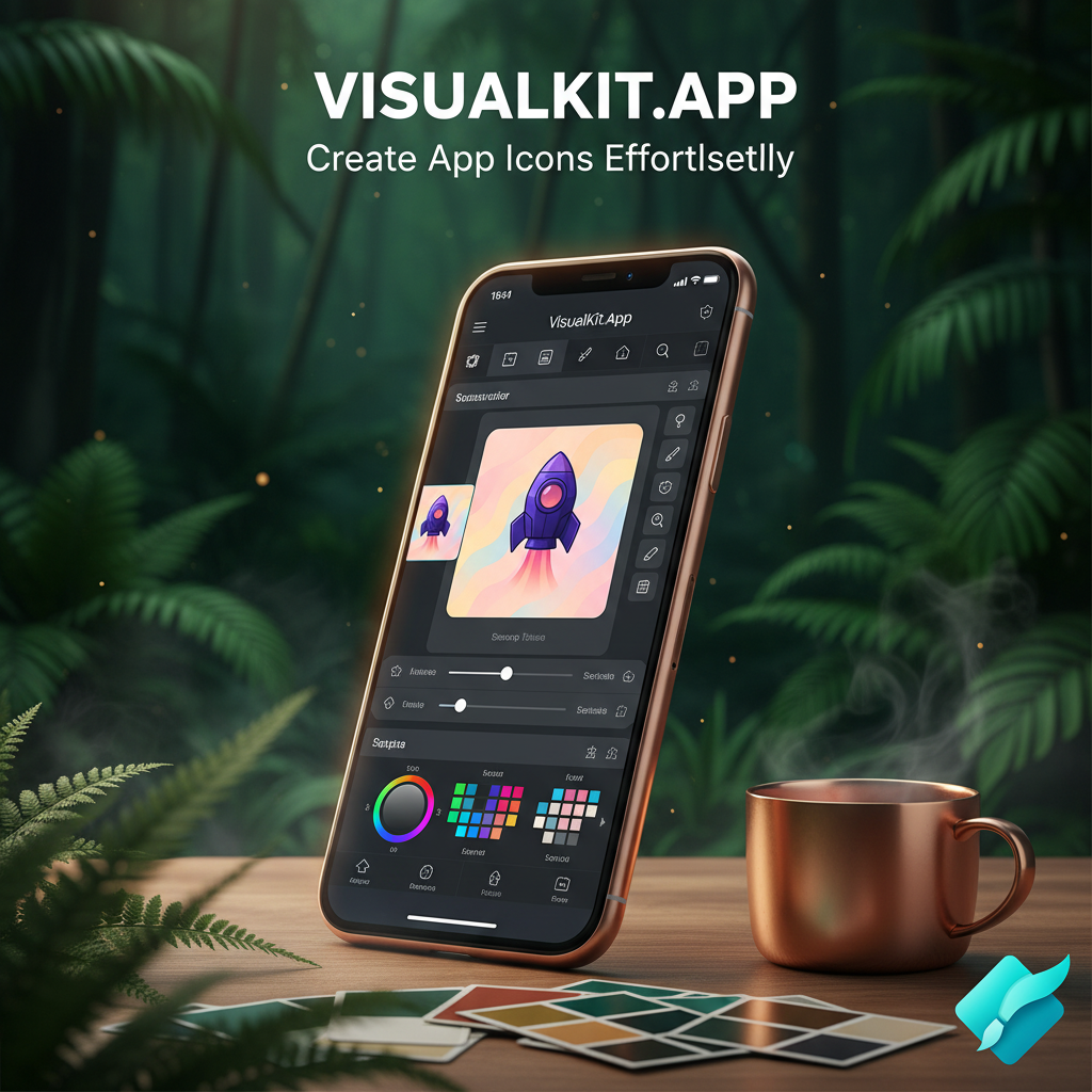 Mídia 3 de Criador do ícone do aplicativo visualkit - Crie ícones de aplicativos iOS e Android em segundos