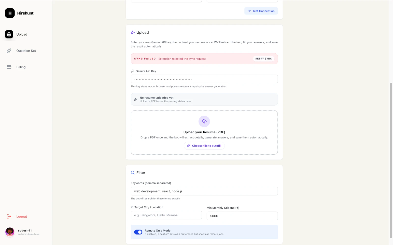 Hirehunt screenshot 4