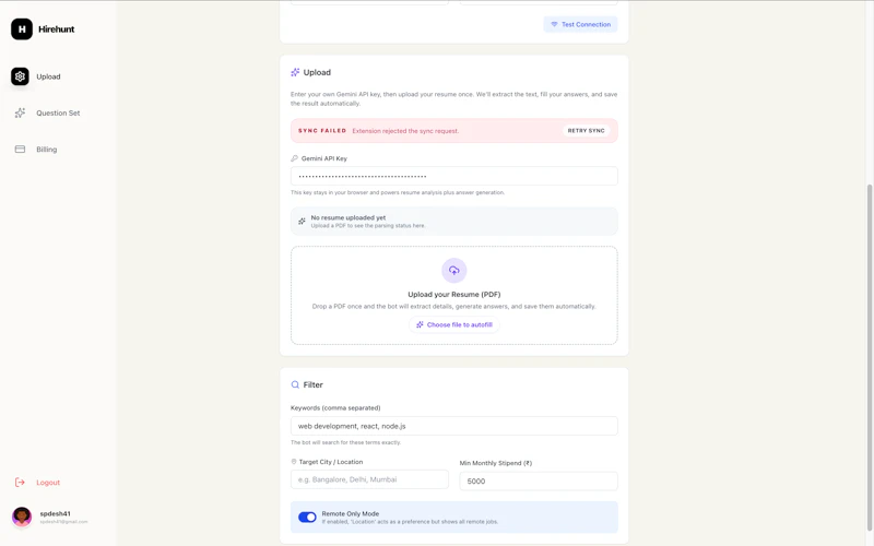 Hirehunt screenshot 4
