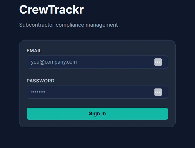 CrewTrackr gallery image