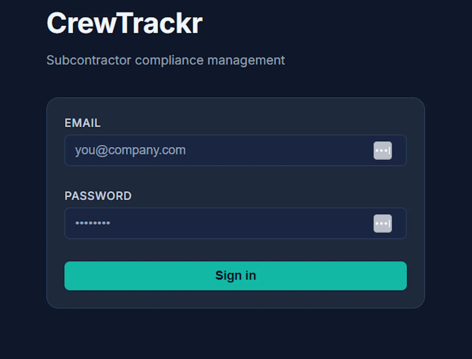 CrewTrackr screenshot 1