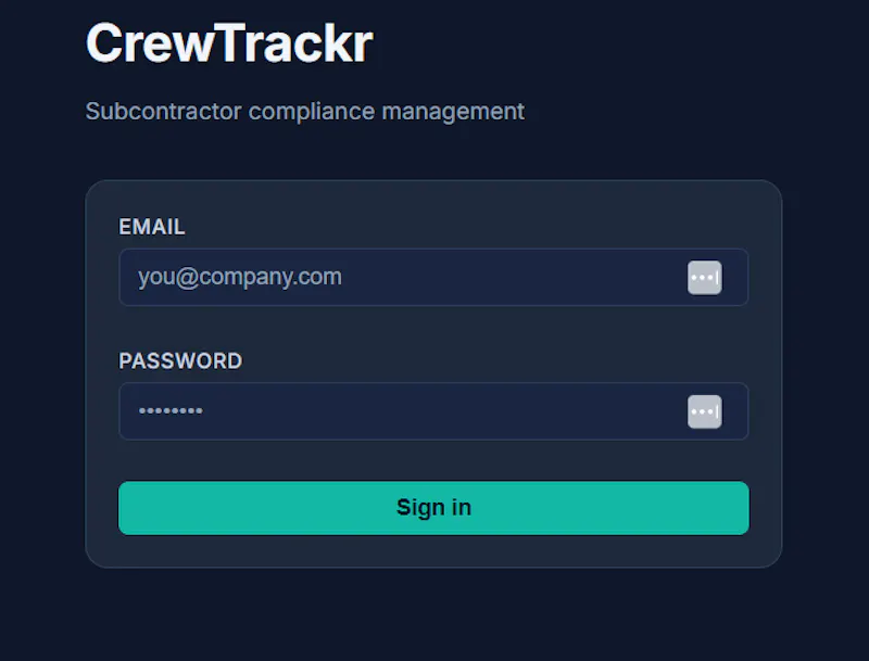CrewTrackr screenshot 1