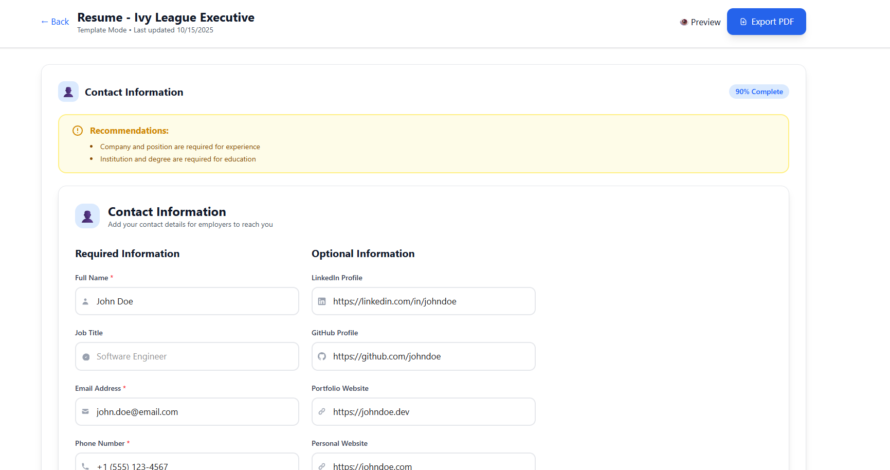 ResumeSpace gallery image