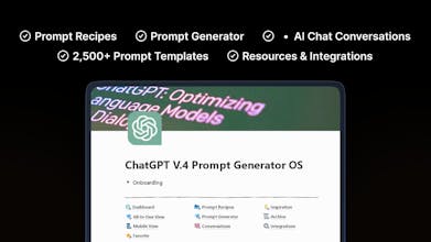 ChatGPT Prompt Generator 的高效对话存储和管理能力的可视化展示。