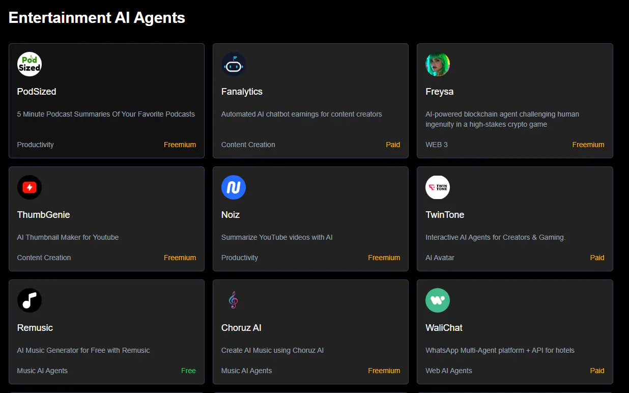 AI Agent Listing gallery image