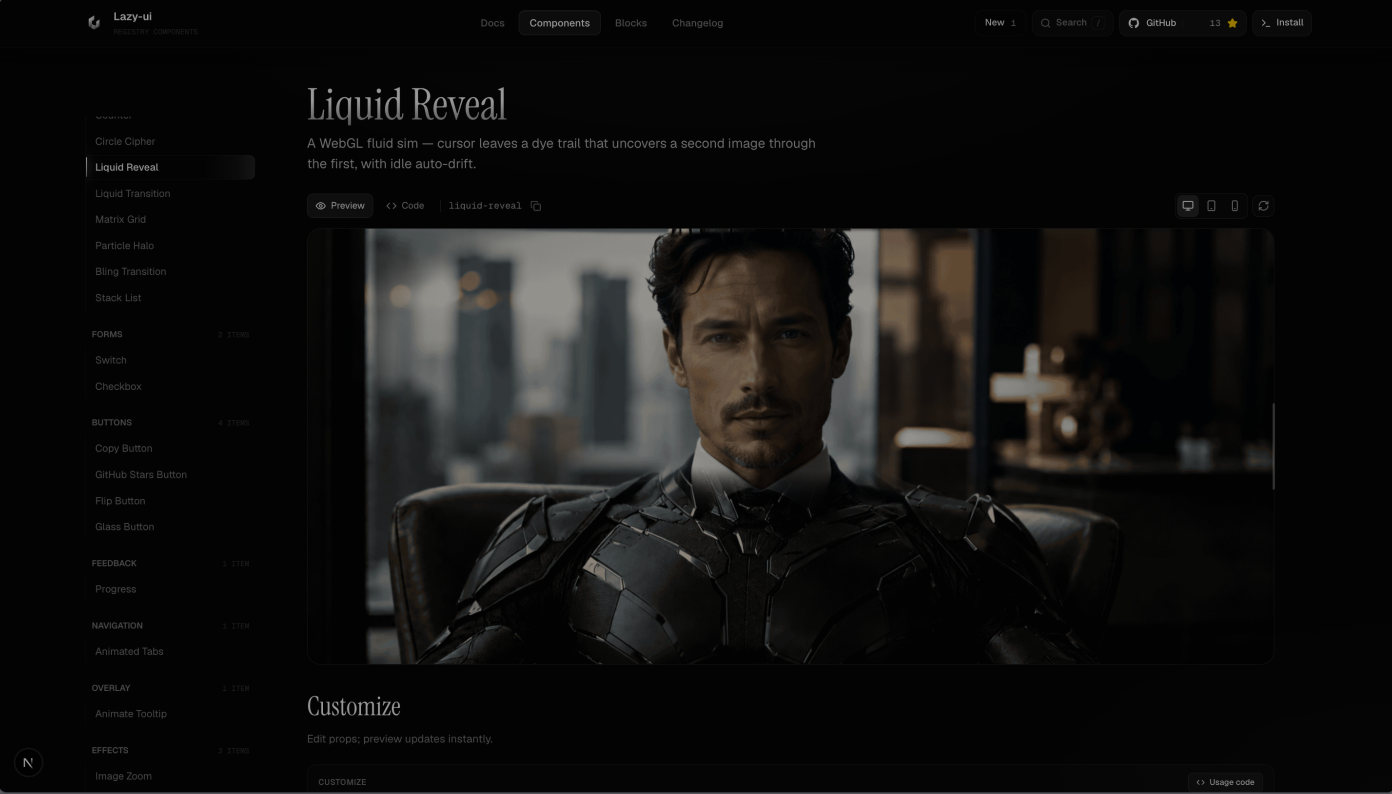 Lazy UI gallery image