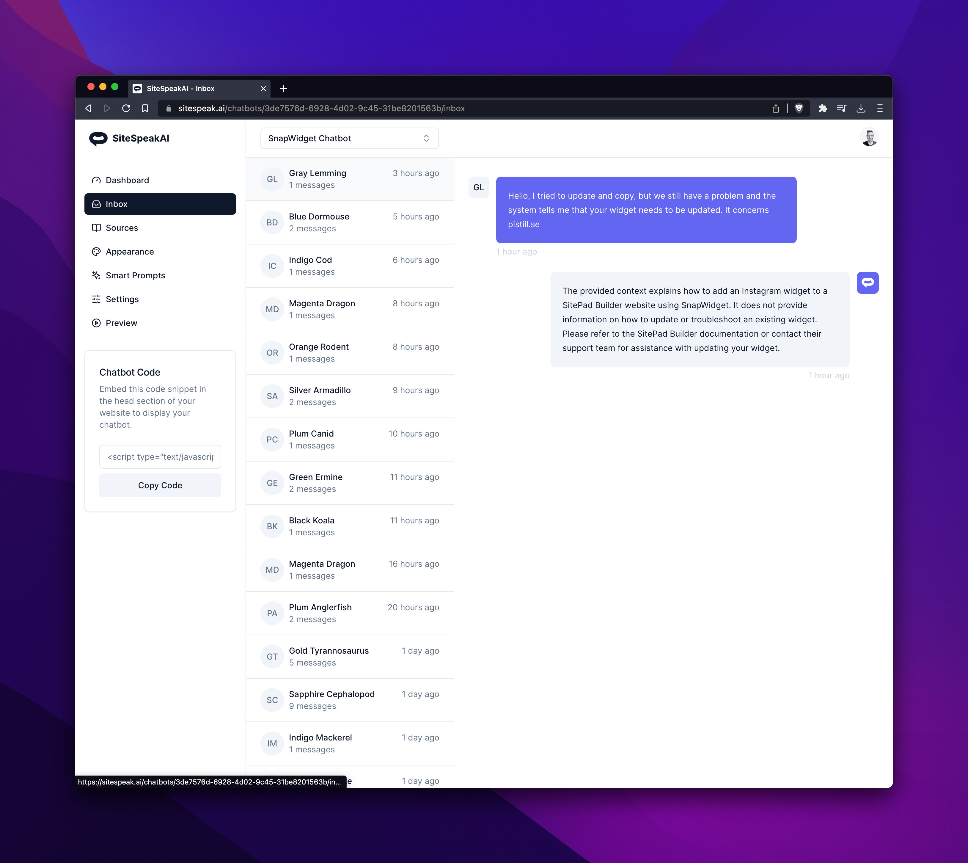 Media Sitespeakai - Thêm chatgpt vào trang web của bạn 4