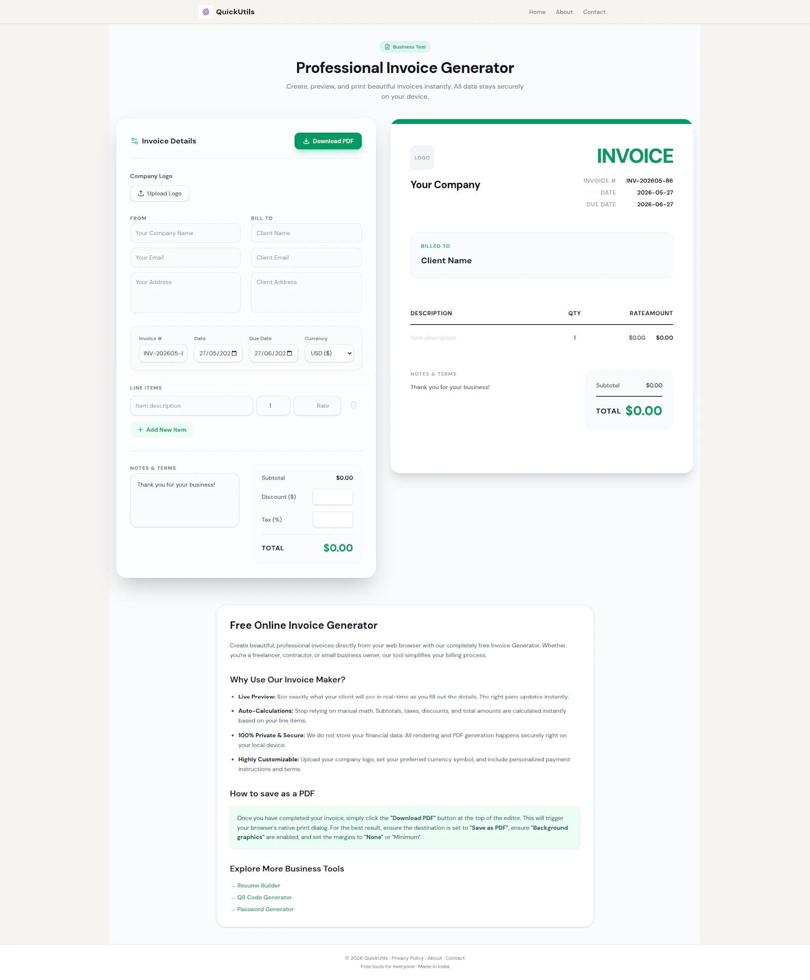 QuickUtils screenshot 2