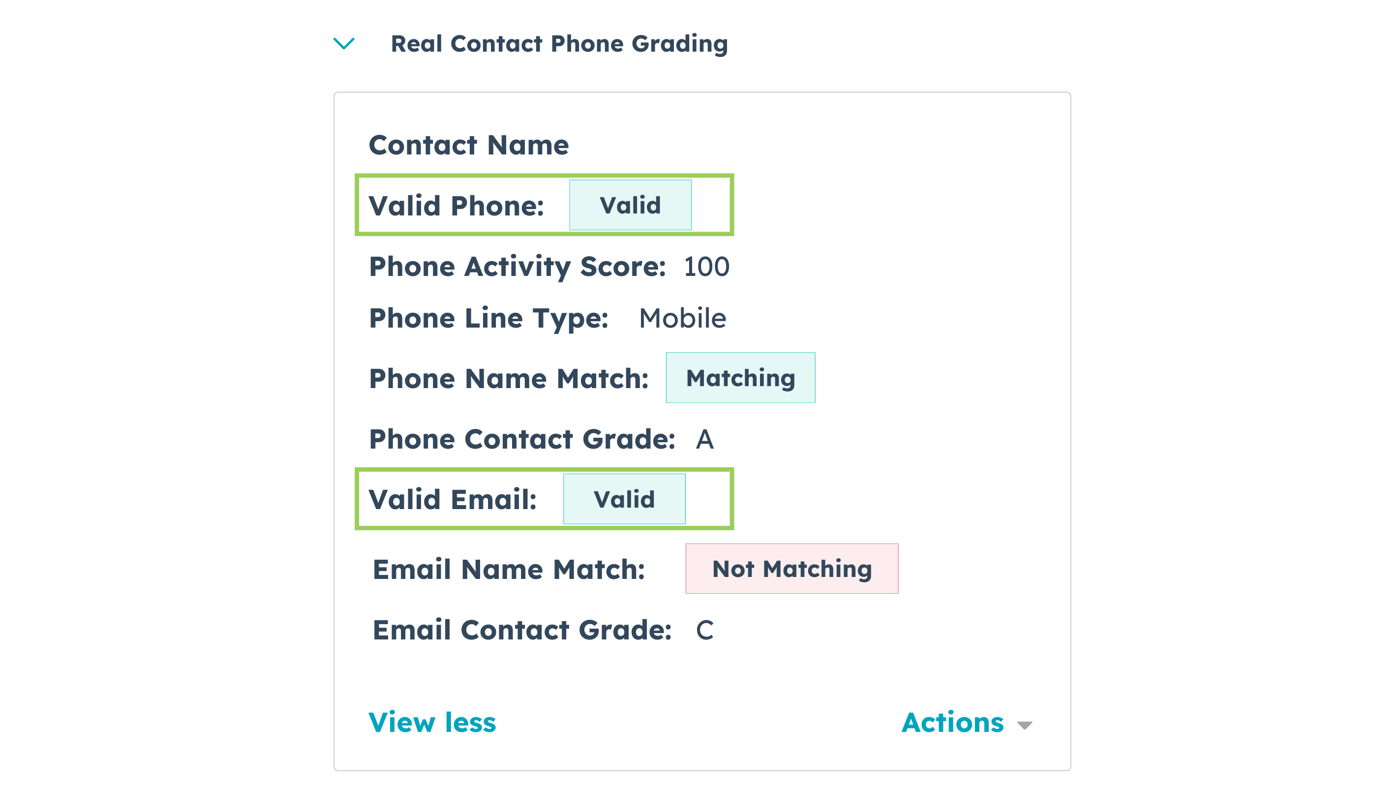 Media Aplikasi Hubspot Penggredan Telefon Hubungan Sebenar - Sahkan aktiviti telefon dan e -mel untuk menilai petunjuk yang boleh dihubungi 3