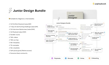 A person using their secret weapon, the 2023 Ultimate Bundle for Junior UX Designers, to unlock their design potential.