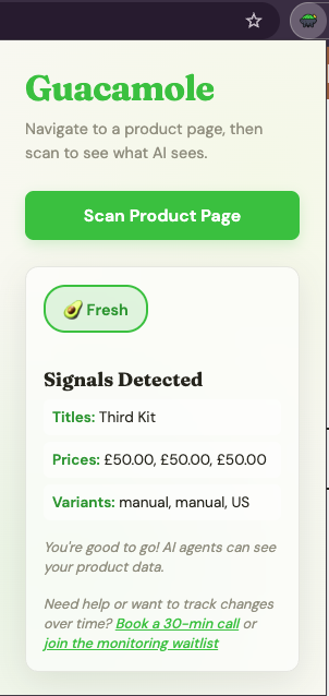 Guacamole - AI visibility for merchants gallery image