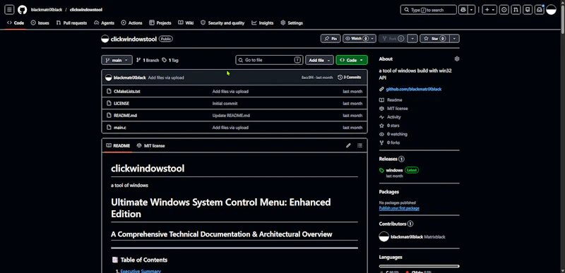 GitHub-clickwindowstool screenshot 1