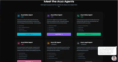 Aryaβ AI workforce for small businesses. gallery image