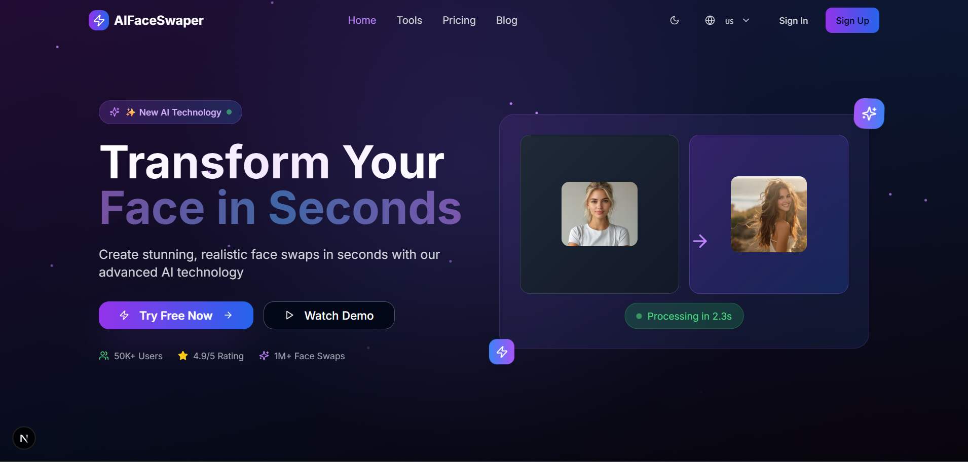 Aifaceswaper.io - swapper per faccia ai gratis - AIFACESWAPER.IO - SWAP AI FRATUITO - Nessuna registrazione richiesta media 1