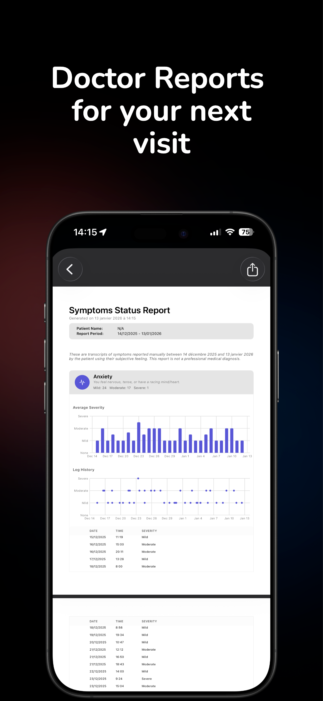 Trace Symptom Tracker App gallery image