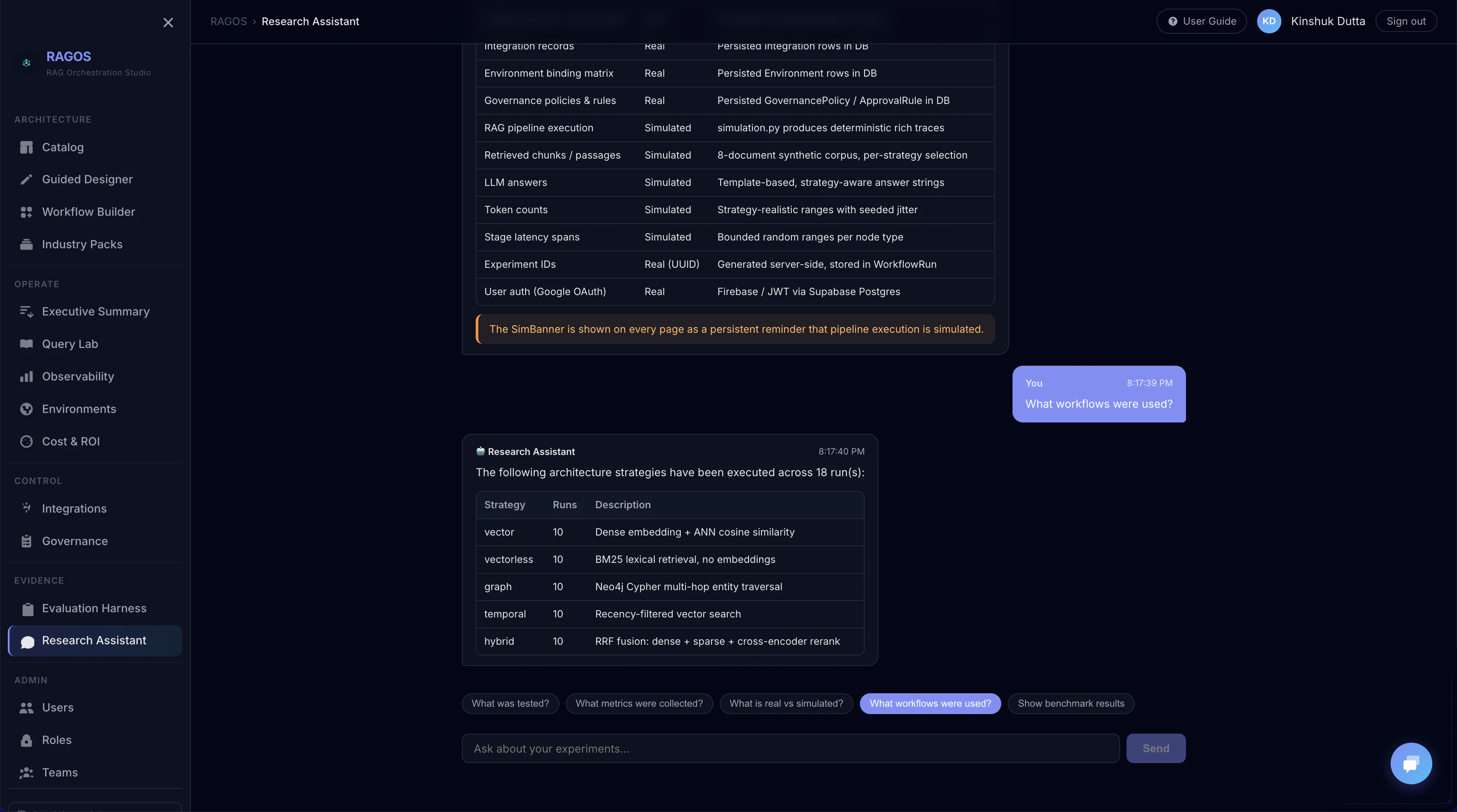 RAG Orchestration Studio screenshot 3