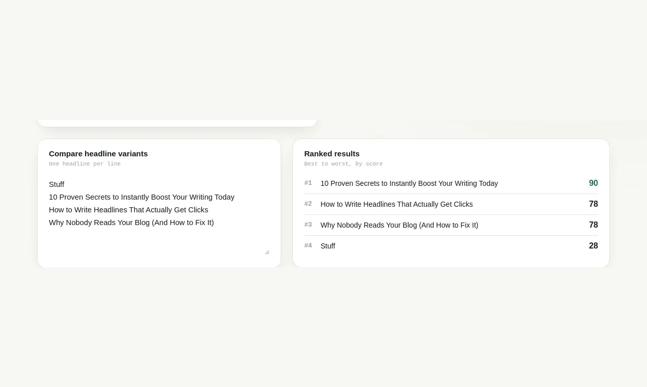 Hook — Headline & Title Analyzer gallery image