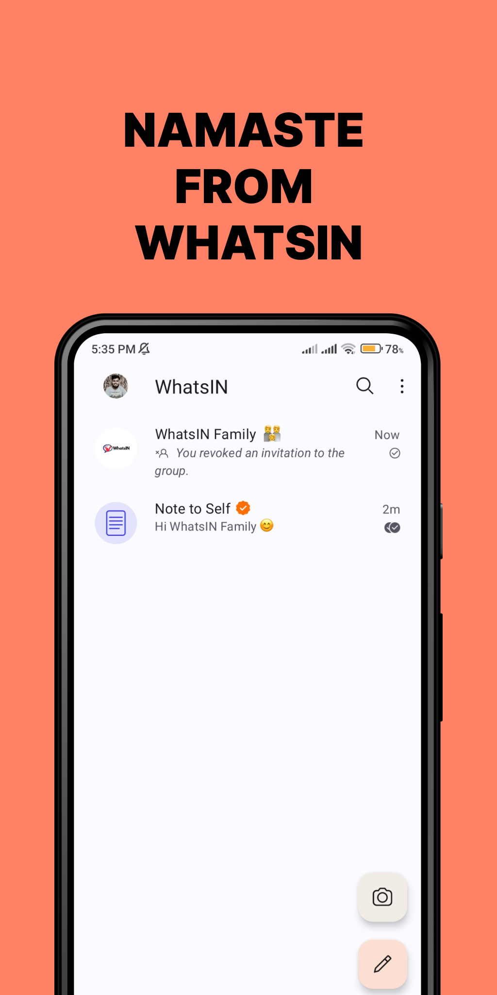 Mídia 1 de O que é o mensageiro - Whatsin Messenger é um aplicativo de mensagens com recursos finais