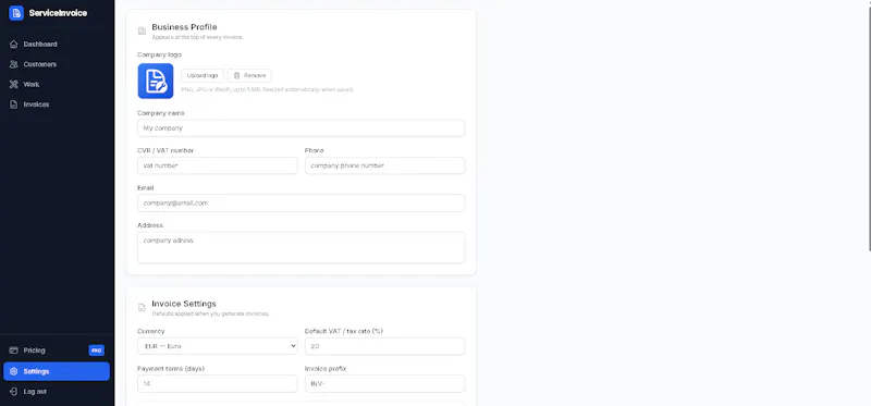 ServiceInvoice screenshot 3