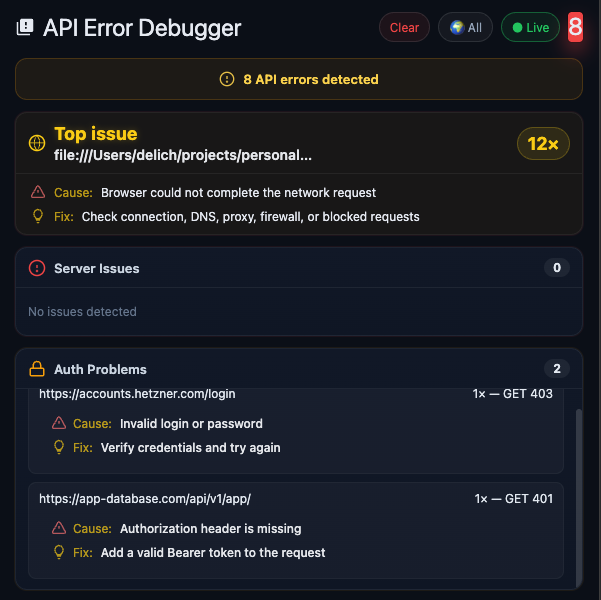 API Error Debugger gallery image