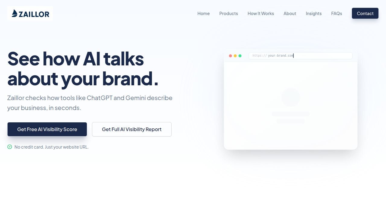 Zaillor AI Visibility Score & Report gallery image