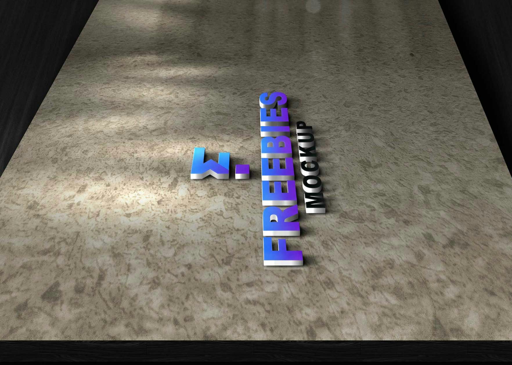 Free 3D Logo Mockup Collection gallery image