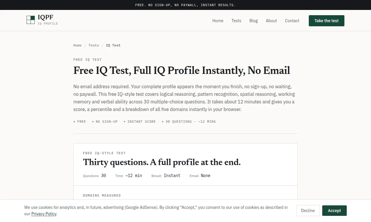 IQPF — Free IQ Profile gallery image