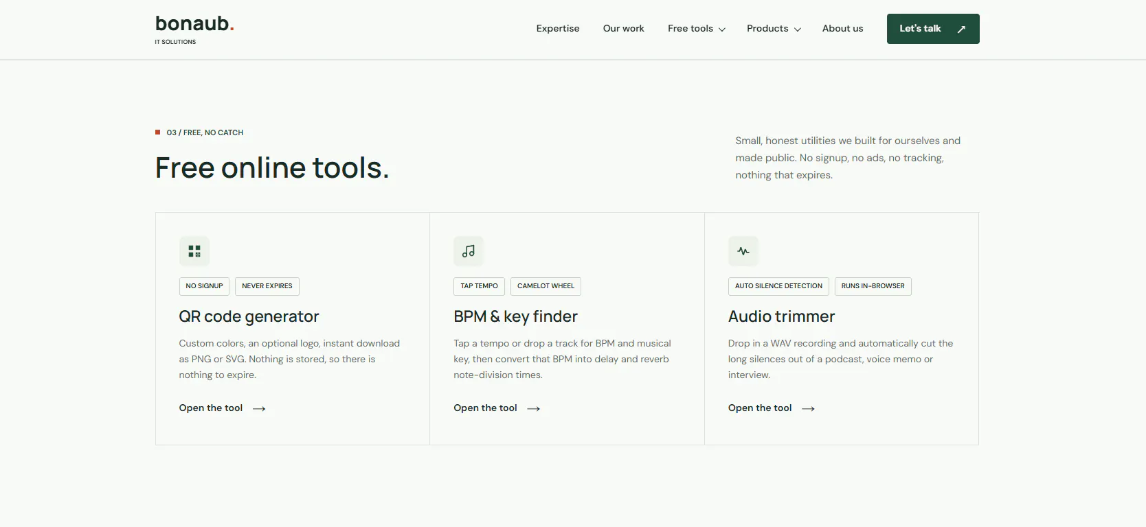Bonaub - Free online tools gallery image