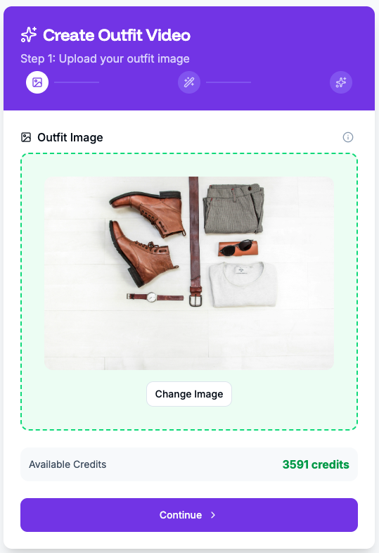 OutfitVideo - Screenshot 3 showing product features and functionality