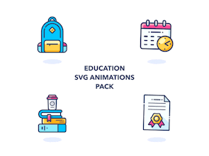 Animated Education Icons A Pack Of 12 Unique Animated Vector Icons Product Hunt