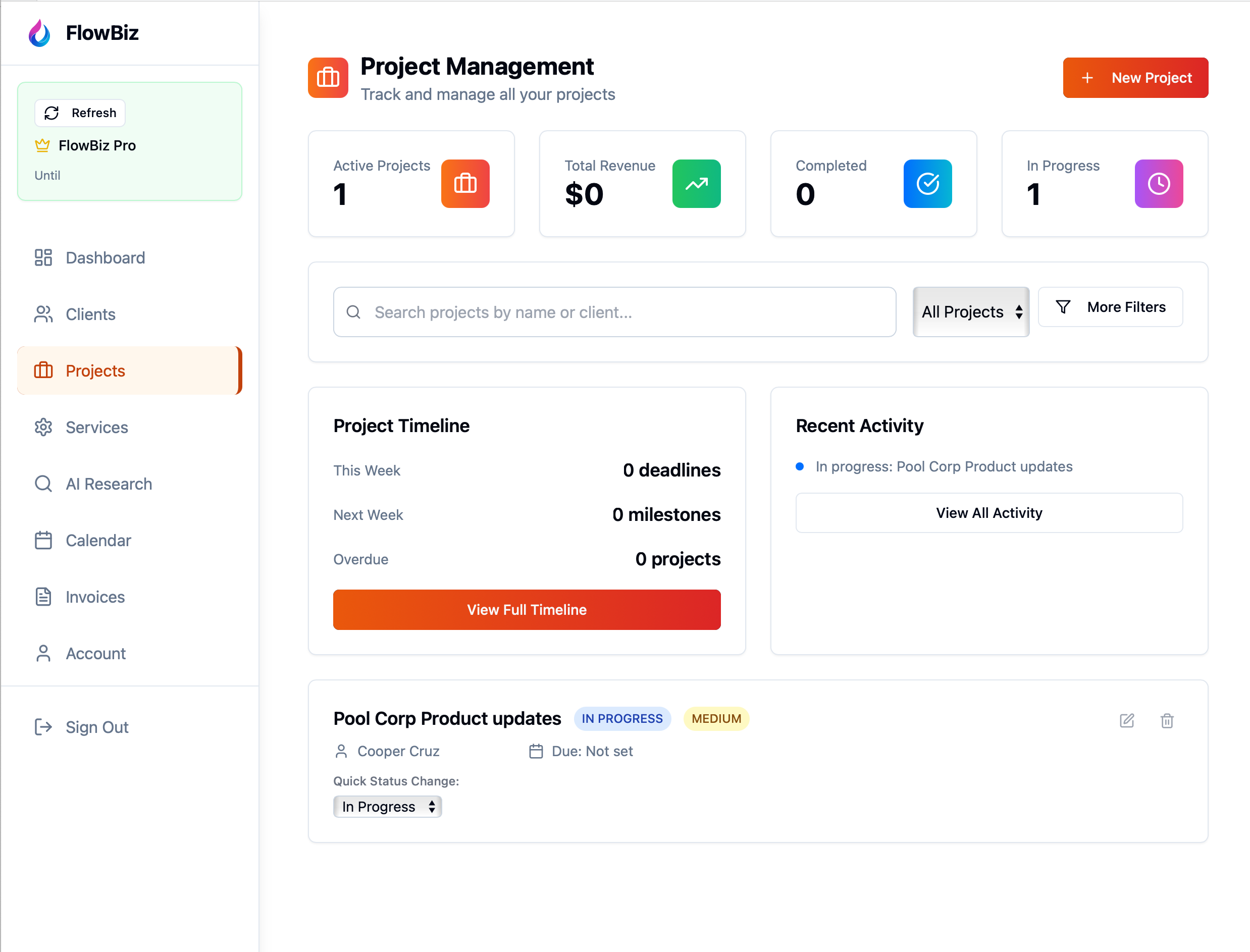FlowBiz - Screenshot 4 showing product features and functionality
