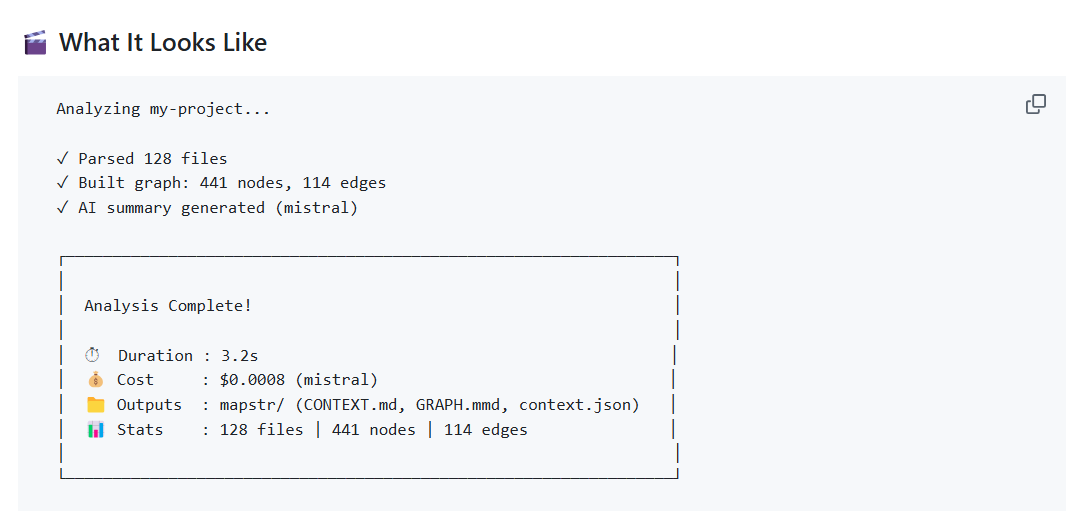 Map your codebase with AI - no reading  gallery image
