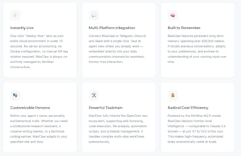 Minimax MaxClaw — Your Cloud AI Agent gallery image