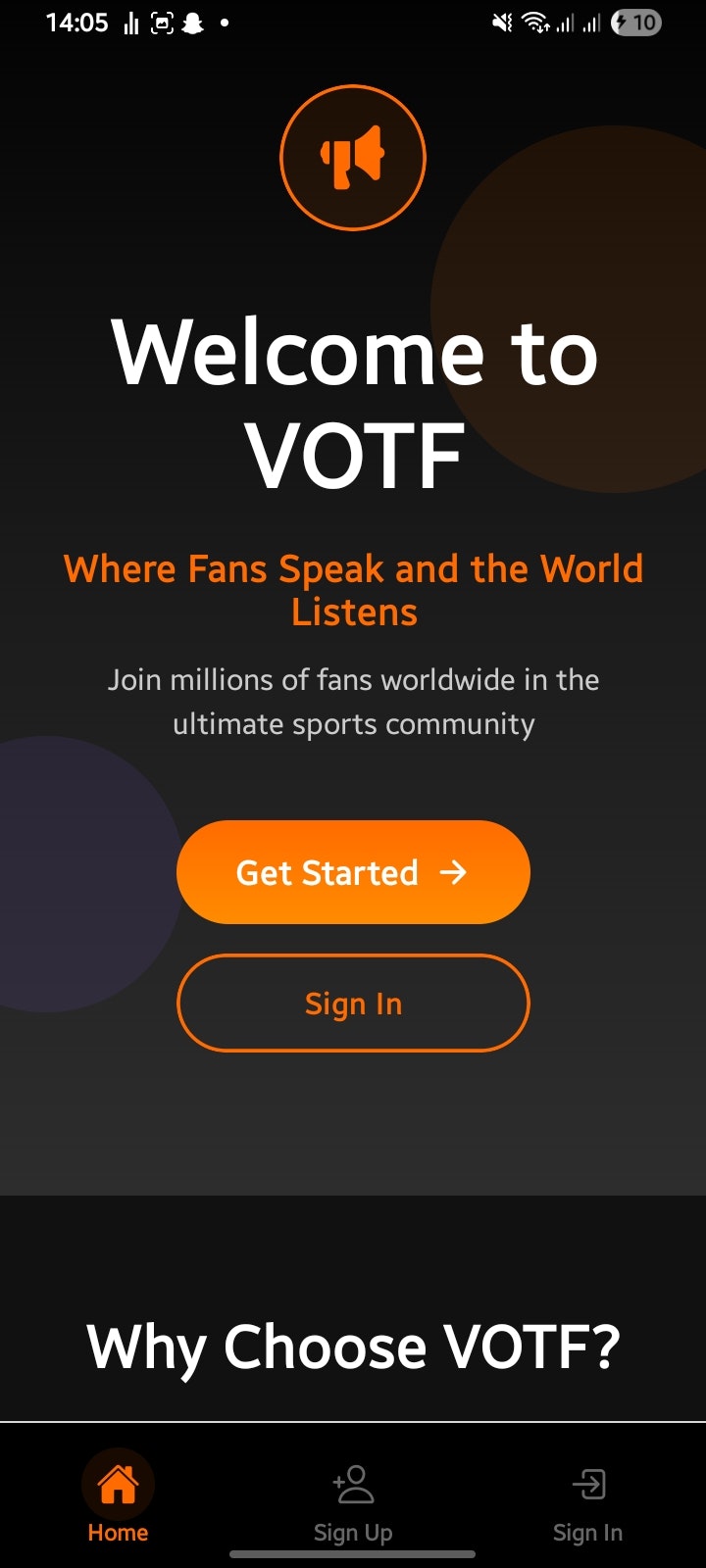 Voice of the Fans - Screenshot 3 showing product features and functionality