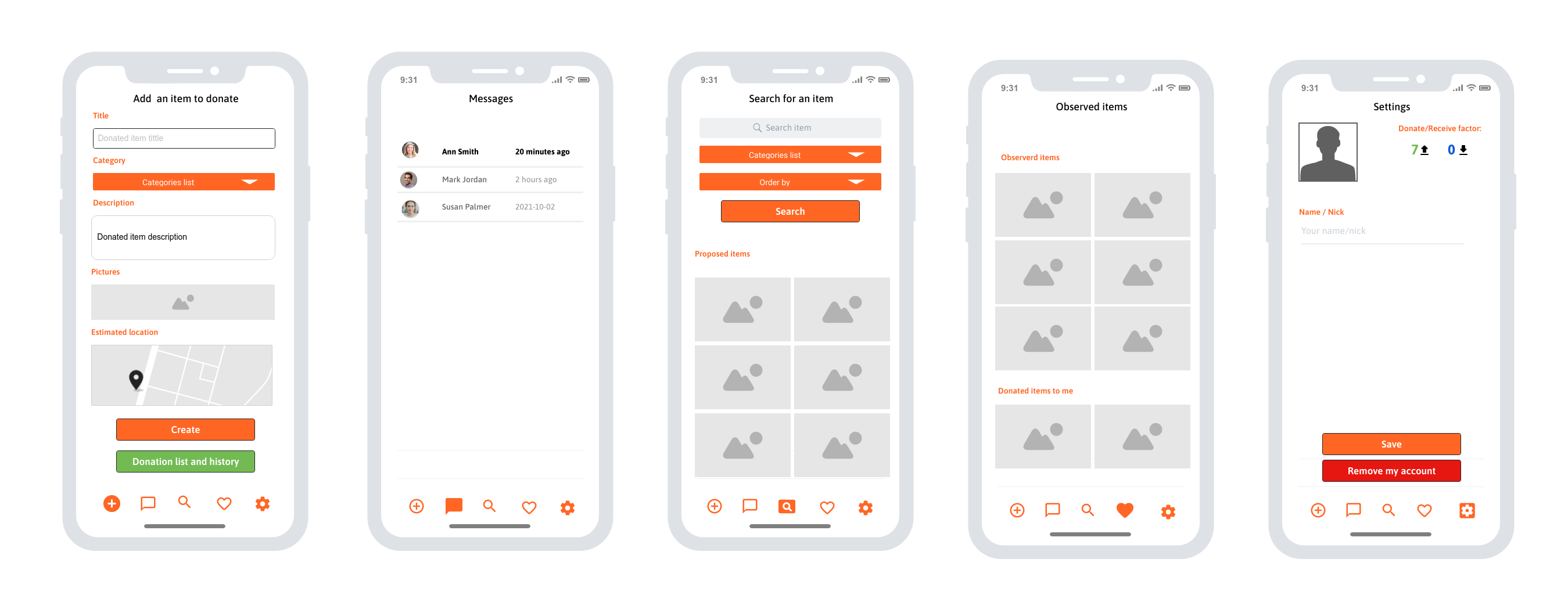 Giveit4free mobile application gallery image