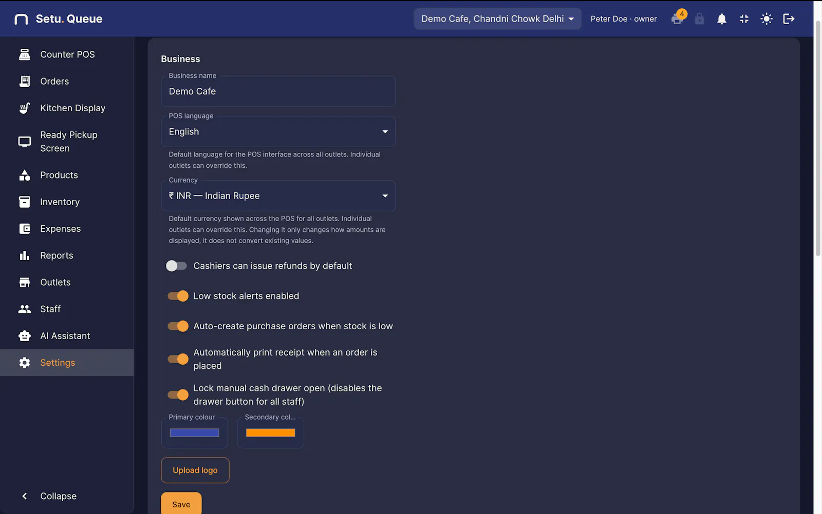 Setu Queue — The QSR Operating System screenshot 20