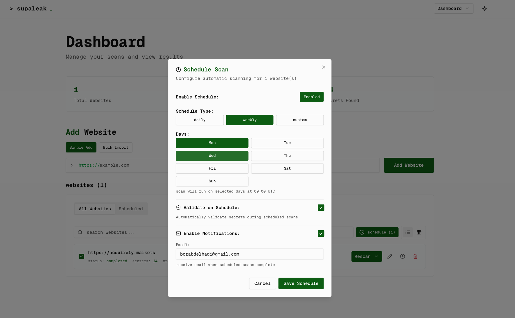 Supaleak - Screenshot 3 showing product features and functionality