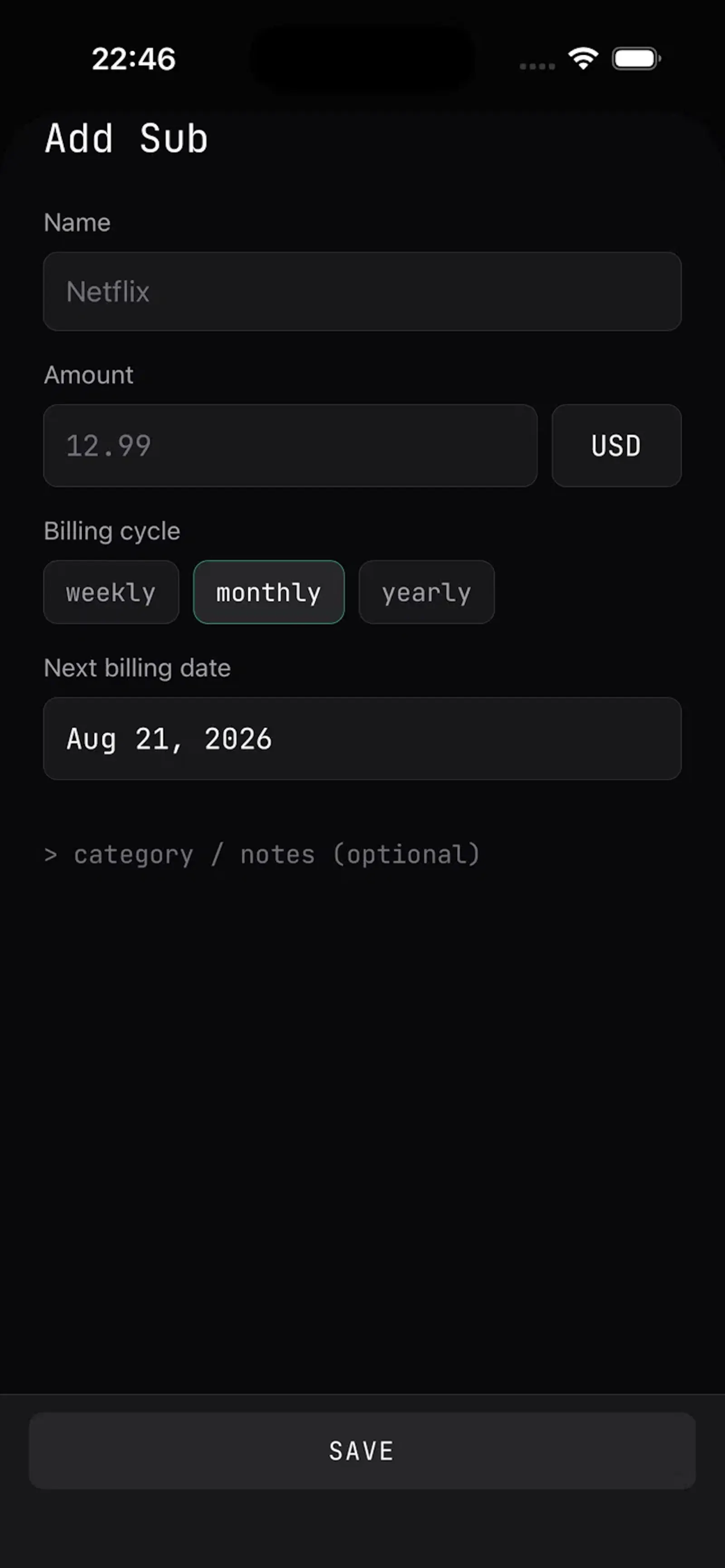 Subreaper screenshot 2