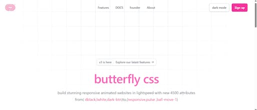 butterfly css framework v3 gallery image